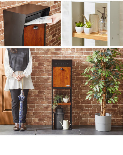 ポスト 置き型 スタンド ガルバリウム GALVA郵便ポスト 2色 郵便受け 郵便ポスト スリム 棚付き おしゃれ 鍵付き 北欧 宅配 スタンドポスト メールボックス A4対応(代引不可)