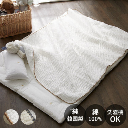 イブル 130×90cm 掛布団 イブルマット 洗える 繋ぎ目なし キルティング マルチカバー ベビー マット ラグ 赤ちゃん 韓国製