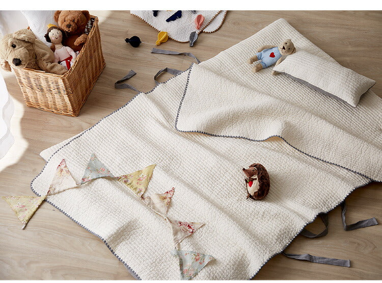 イブル 130×90cm 掛布団 イブルマット 洗える 繋ぎ目なし キルティング マルチカバー ベビー マット ラグ 赤ちゃん 韓国製