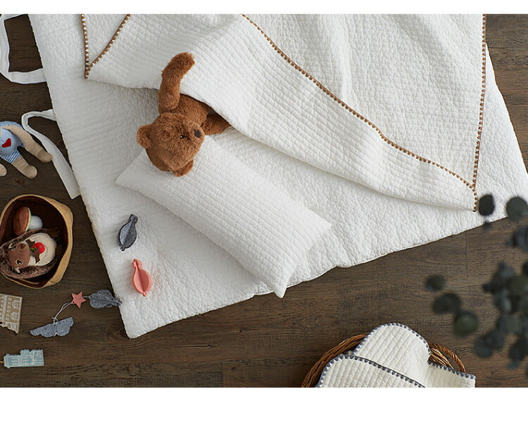 イブル 40×20cm 枕カバー 洗える ファスナー付き キルティング ベビー 赤ちゃん キッズ 韓国製イブル お昼寝 ピローケース(代引不可)【メール便配送】