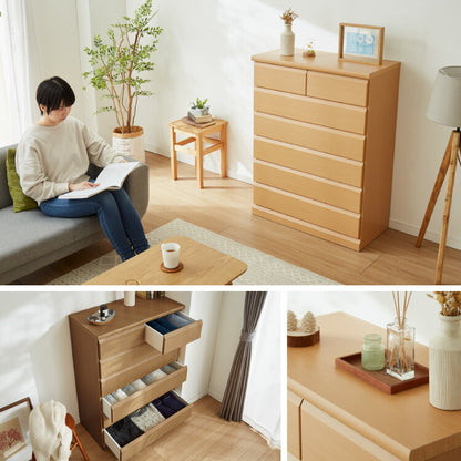 【500円OFF】チェスト 幅80cm 【日本製 大川家具 完成品】 6段 タンス 収納 たんす 箪笥 クローゼット 木製 ハイチェスト おしゃれ シンプル モダン リビング収納 衣類収納(代引不可)