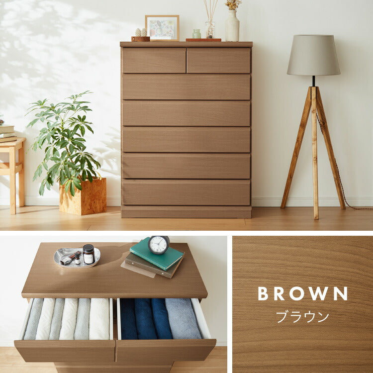 【500円OFF】チェスト 幅80cm 【日本製 大川家具 完成品】 6段 タンス 収納 たんす 箪笥 クローゼット 木製 ハイチェスト おしゃれ シンプル モダン リビング収納 衣類収納(代引不可)