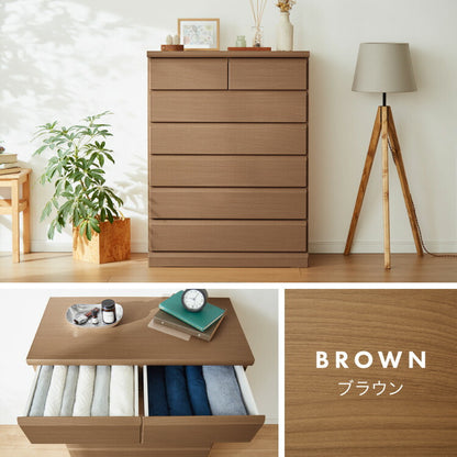 【500円OFF】チェスト 幅80cm 【日本製 大川家具 完成品】 6段 タンス 収納 たんす 箪笥 クローゼット 木製 ハイチェスト おしゃれ シンプル モダン リビング収納 衣類収納(代引不可)