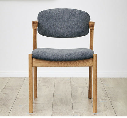 ダイニングチェア 2脚セット 2個組 オーク 天然木 チェア 肘掛け 椅子 いす 合皮 デザインチェア おしゃれ モダン 北欧 シンプル 背もたれ ナチュラル インテリア(代引不可)