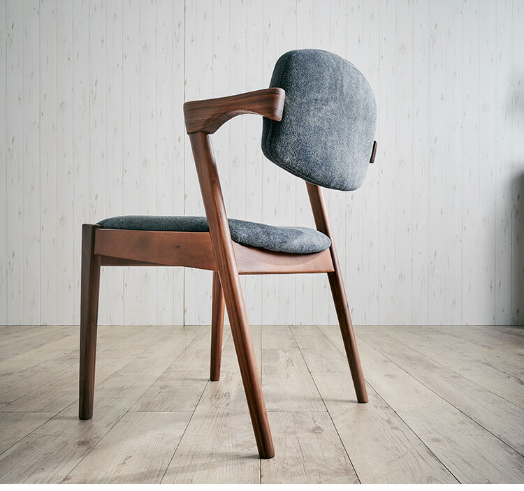 ダイニングチェア 2脚セット 2個組 ウォールナット 天然木 チェア 肘掛け 椅子 いす 合皮 デザインチェア おしゃれ モダン 北欧 シンプル 背もたれ ナチュラル インテリア(代引不可)