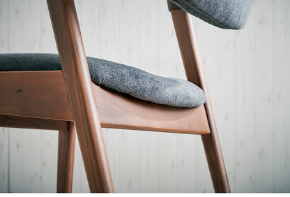 ダイニングチェア 2脚セット 2個組 ウォールナット 天然木 チェア 肘掛け 椅子 いす 合皮 デザインチェア おしゃれ モダン 北欧 シンプル 背もたれ ナチュラル インテリア(代引不可)