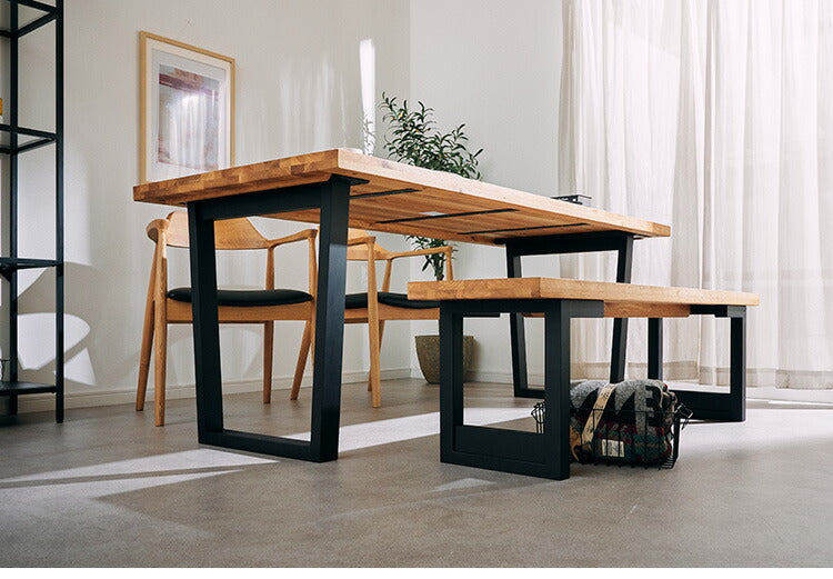 ダイニングセット 4人掛け 4点セット 幅135 オーク無垢材 ベンチ ダイニングテーブルセット 合皮 天然木 ダイニングチェア 食卓 テーブル 椅子 いす(代引不可)