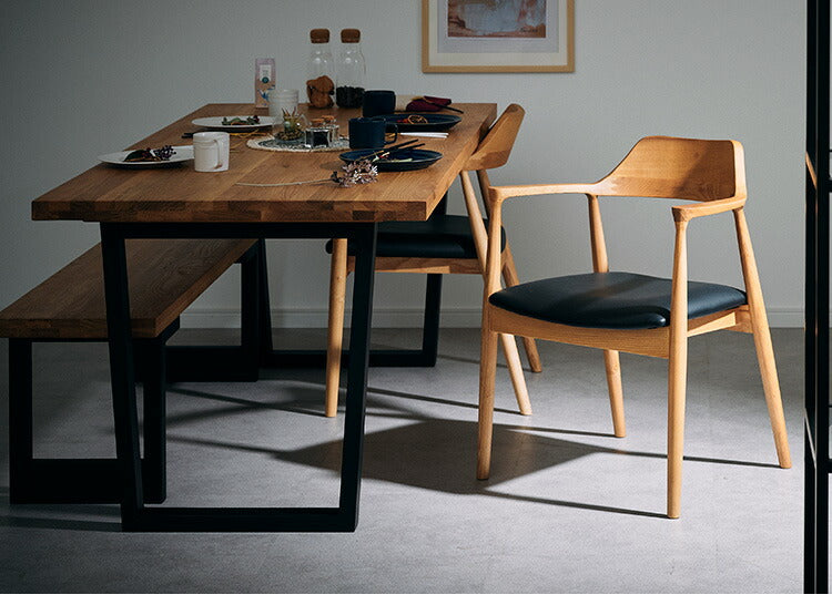 ダイニングセット 4人掛け 4点セット 幅135 オーク無垢材 ベンチ ダイニングテーブルセット 合皮 天然木 ダイニングチェア 食卓 テーブル 椅子 いす(代引不可)