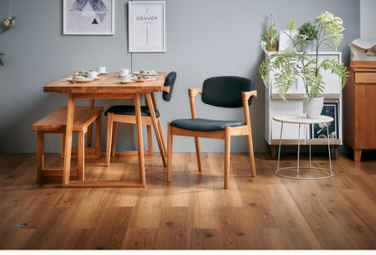 ダイニングセット 4人掛け 4点セット 幅135 オーク無垢材 ベンチ ダイニングテーブルセット 合皮 天然木 ダイニングチェア 食卓 テーブル 椅子 いす(代引不可)