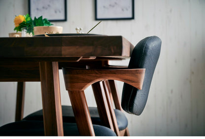 ダイニングセット 4人掛け 4点セット 幅135 ウォールナット無垢材 ベンチ ダイニングテーブルセット 合皮 天然木 ダイニングチェア 食卓 テーブル 椅子 いす(代引不可)