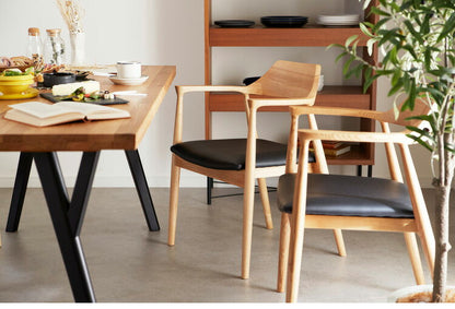 ダイニングセット 4人掛け 5点セット 幅150 オーク無垢材 ダイニングテーブルセット 合皮 天然木 ダイニングチェア 食卓 テーブル 椅子 いす(代引不可)