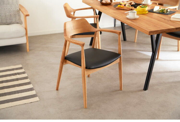 ダイニングセット 4人掛け 5点セット オーク無垢材 ダイニングテーブルセット 幅165 合皮 天然木 ダイニングチェア 食卓 テーブル 椅子 いす(代引不可)