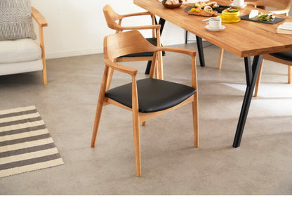 ダイニングセット 4人掛け 5点セット オーク無垢材 ダイニングテーブルセット 幅165 合皮 天然木 ダイニングチェア 食卓 テーブル 椅子 いす(代引不可)