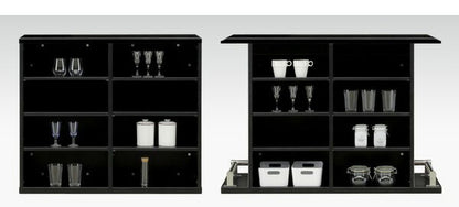 バーカウンター テーブル L字 完成品 高さ85 カウンターテーブル 2点セット 幅120 幅100 カウンター下収納 黒 白 エナメル塗装 鏡面 間仕切り 北欧 韓国インテリア おしゃれ(代引不可)