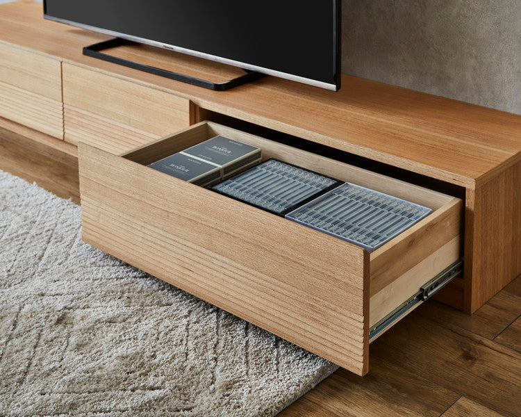 テレビ台 幅150cm 木製 木目調 フルオープンスライドレール付き 可動棚 ローボード テレビラック テレビボード 配線孔 おしゃれ シンプル 北欧 ヴィンテージ 大容量 収納 ナチュラル ブラウン(代引不可)