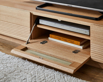 テレビ台 幅150cm 木製 木目調 フルオープンスライドレール付き 可動棚 ローボード テレビラック テレビボード 配線孔 おしゃれ シンプル 北欧 ヴィンテージ 大容量 収納 ナチュラル ブラウン(代引不可)