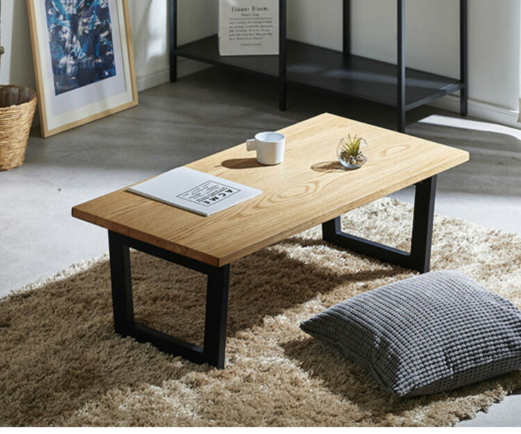 センターテーブル 折り畳み 折りたたみ 幅100 おしゃれ 天然木 無垢材 ウォールナット ブラック オーク ナチュラル ブラウン 一枚板風 ローテーブル リビングテーブル 木製 木目(代引不可)