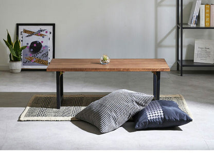 センターテーブル 折り畳み 折りたたみ 幅100 おしゃれ 天然木 無垢材 ウォールナット ブラック オーク ナチュラル ブラウン 一枚板風 ローテーブル リビングテーブル 木製 木目(代引不可)