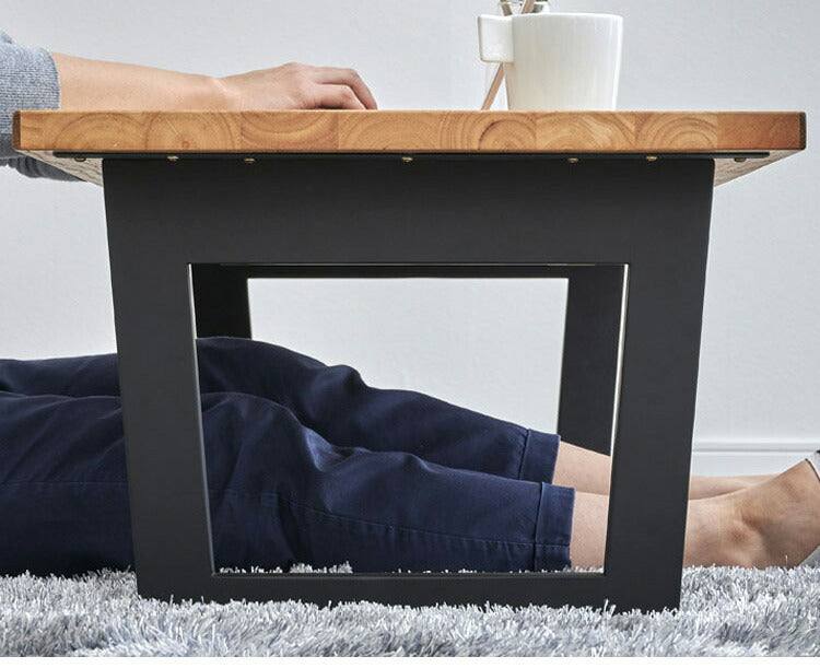 センターテーブル 折り畳み 折りたたみ 幅100 おしゃれ 天然木 無垢材 ウォールナット ブラック オーク ナチュラル ブラウン 一枚板風 ローテーブル リビングテーブル 木製 木目(代引不可)