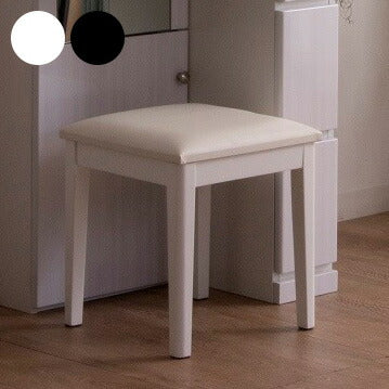 スツール 椅子 幅38 高さ42 アンティーク調 ドレッサースツール チェア 白 黒 ホワイト ブラック モノトーン かわいい 北欧 韓国インテリア おしゃれ(代引不可)