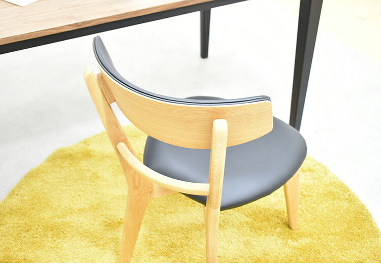 ダイニングチェア 2脚セット 2個組 オーク 天然木 チェア 肘掛け 椅子 いす 合皮 デザインチェア おしゃれ モダン 北欧 シンプル 背もたれ ナチュラル インテリア(代引不可)