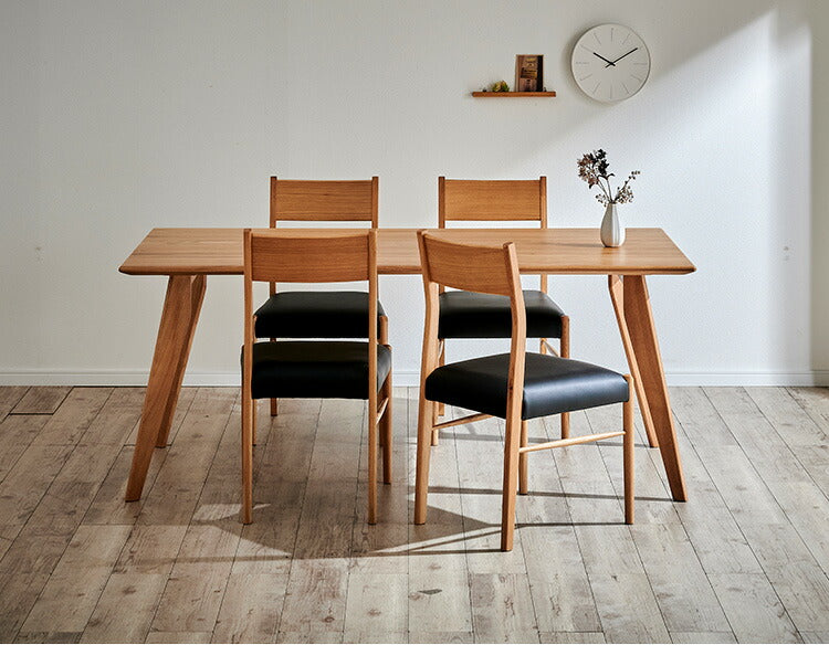 ダイニングチェア 2脚セット 2個組 オーク 天然木 チェア 肘掛け 椅子 いす 合皮 デザインチェア おしゃれ モダン 北欧 シンプル 背もたれ ナチュラル インテリア(代引不可)