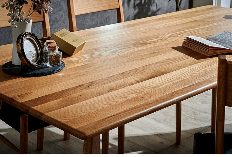 ダイニングセット 4人掛け 5点セット オーク無垢材 ダイニングテーブルセット 幅150 合皮 天然木 ダイニングチェア 食卓 テーブル 椅子 いす(代引不可)