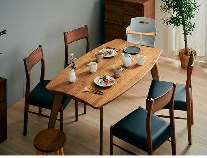 ダイニングテーブル 単品 幅140 ウォールナット無垢材 ブラック ナチュラル 4人掛け リビング テーブル ダイニング おしゃれ 北欧 モダン 食卓 テーブル 天然木(代引不可)