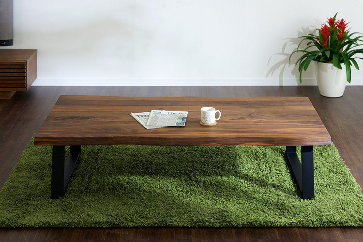 センターテーブル 幅150cm 高級材ウォールナット無垢 木製 オイル塗装 おしゃれ 北欧 ヴィンテージ リビングテーブル コーヒーテーブル シンプル 座卓 ローテーブル カフェ レトロ 一人暮らし(代引不可)