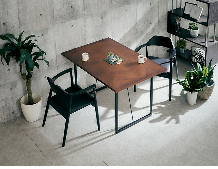 ダイニングセット 2人掛け 3点セット 幅120 ヘリンボーン ウォールナット アッシュ無垢材 ダイニングテーブルセット 合皮 天然木 ダイニングチェア 食卓 テーブル 椅子 いす(代引不可)