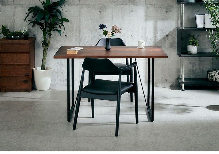 ダイニングセット 2人掛け 3点セット 幅120 ヘリンボーン ウォールナット アッシュ無垢材 ダイニングテーブルセット 合皮 天然木 ダイニングチェア 食卓 テーブル 椅子 いす(代引不可)