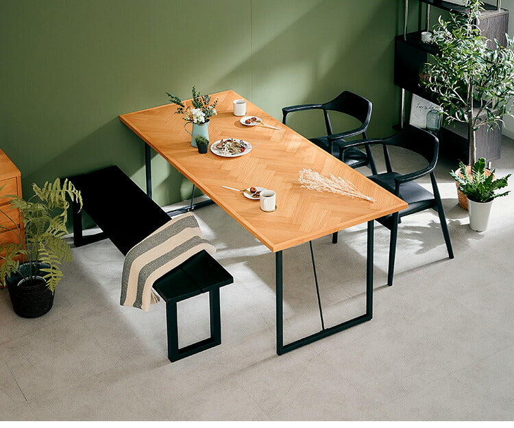 ダイニングセット 4人掛け 4点セット 幅180 ヘリンボーン オーク アッシュ無垢材 ダイニングテーブルセット 合皮 天然木 ダイニングチェア 食卓 テーブル 椅子 いす(代引不可)