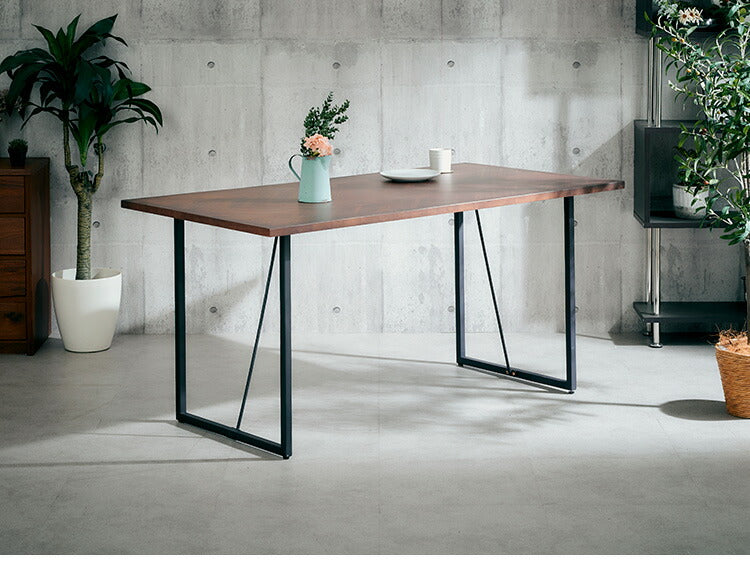 ダイニングテーブル 単品 幅150 ラバーウッド無垢材 ウォールナット ナチュラル 6人掛け リビング テーブル ダイニング おしゃれ 北欧 モダン 食卓 テーブル 天然木(代引不可)