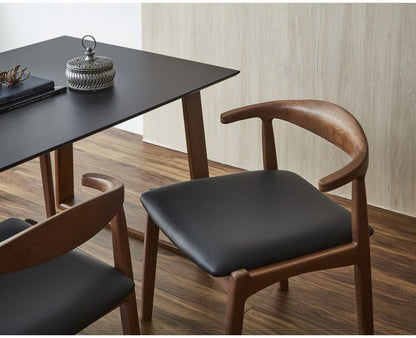 ダイニングチェア 天然木 肘テーブル 引っ掛け 無垢集成材 ウォールナット インテリア チェア チェアー いす イス 椅子 ダイニングチェアーチェアチェアー シンプル ナチュラル 北欧 モダン(代引不可)