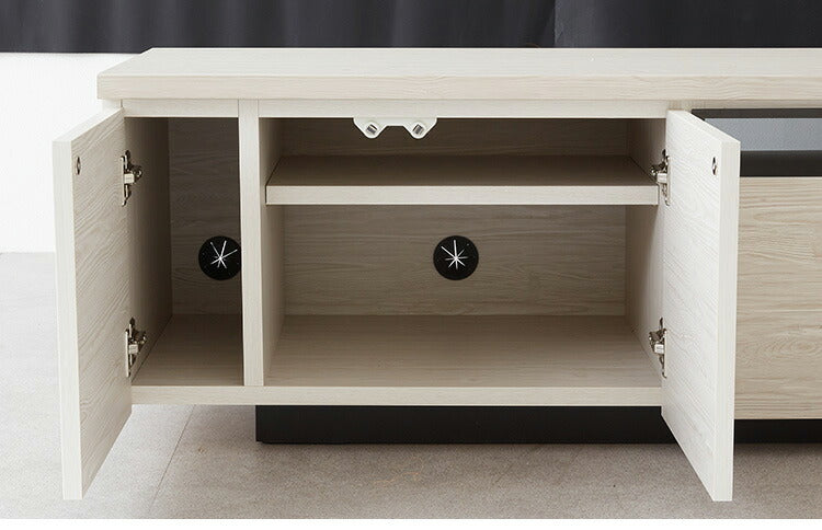 テレビ台 ローボード 白 幅150 完成品 国産 奥行39 高さ40 おしゃれ ブラック ガラス リビング 収納 TVラック TVボード 木目 テレビボード(代引不可)