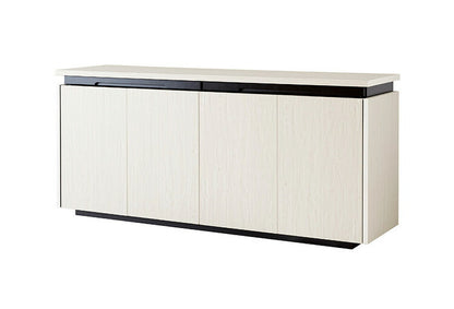 サイドボード キャビネット 幅160 奥行40 高さ70 完成品 ライティングビューロー おしゃれ 国産 スライドレール 白 ホワイト ブラック 木目 木製(代引不可)