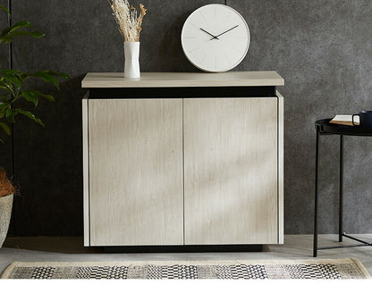 サイドボード キャビネット 幅80 奥行40 高さ70 完成品 ライティングビューロー おしゃれ 国産 スライドレール 白 ホワイト ブラック 木目 木製(代引不可)