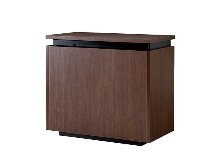 サイドボード キャビネット 幅80 奥行40 高さ70 完成品 ライティングビューロー おしゃれ 国産 スライドレール 白 ホワイト ブラック 木目 木製(代引不可)