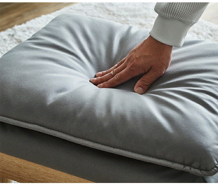 リクライニングソファ スツール1個付き 幅71cm ソファ おしゃれ 木製 北欧 リクライニング リクライニングソファ 6段階調整可能 木肘ソファ カフェ 無垢材 ナチュラル 広め ファブリック(代引不可)