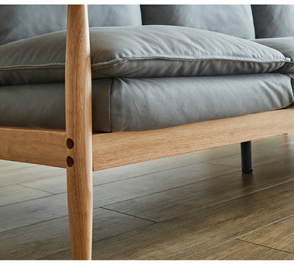 ソファー 幅181cm 3人掛け ソファ おしゃれ 木製 北欧 リクライニング リクライニングソファ 6段階調整可能 木肘ソファ カフェ 無垢材 ナチュラル 広め ファブリック(代引不可)