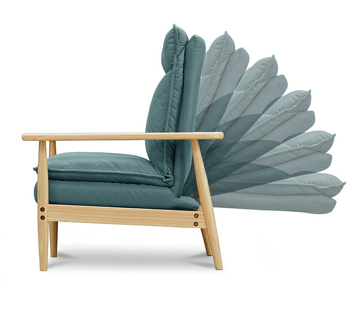 ソファー 幅181cm 3人掛け ソファ おしゃれ 木製 北欧 リクライニング リクライニングソファ 6段階調整可能 木肘ソファ カフェ 無垢材 ナチュラル 広め ファブリック(代引不可)