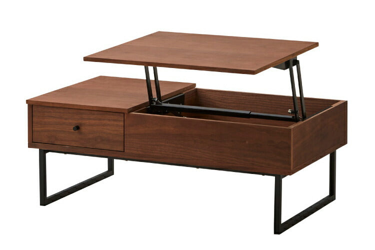 リビングテーブル 幅100cm 昇降テーブル ローテーブル リフティングテーブル 天然木 センターテーブル PCデスク コンパクト テレワーク 在宅ワーク おしゃれ 北欧 シンプル モダン 天板昇降(代引不可)