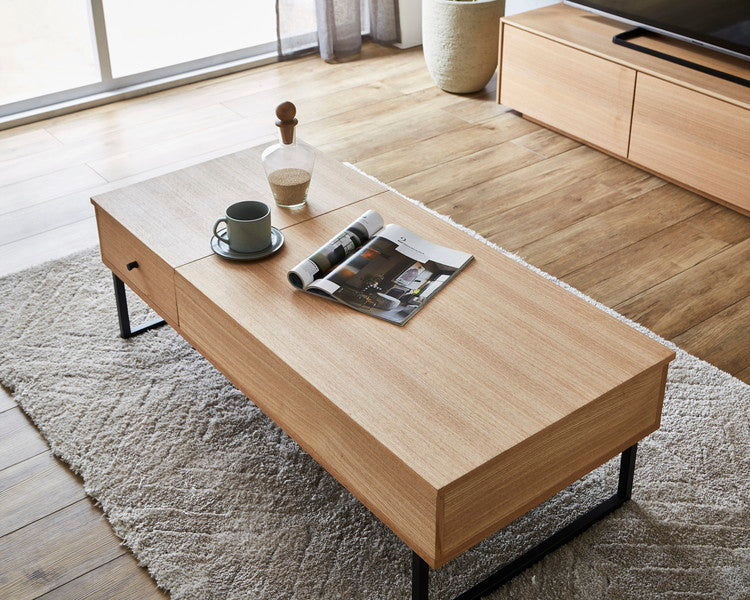 リビングテーブル 幅120cm 昇降テーブル ローテーブル リフティングテーブル 天然木 センターテーブル PCデスク コンパクト テレワーク 在宅ワーク おしゃれ 北欧 シンプル モダン 天板昇降(代引不可)