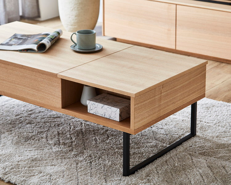 リビングテーブル 幅120cm 昇降テーブル ローテーブル リフティングテーブル 天然木 センターテーブル PCデスク コンパクト テレワーク 在宅ワーク おしゃれ 北欧 シンプル モダン 天板昇降(代引不可)