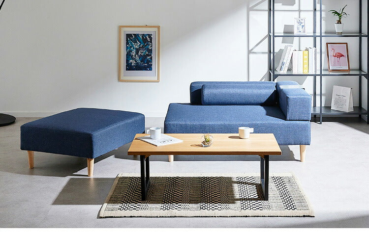ソファ ソファー ローソファ カウチソファー テーブル付き ソファーベッド レイアウト自在 2Pソファ 二人掛け 三人掛け 幅120 sofa ファブリック おしゃれ 北欧(代引不可)
