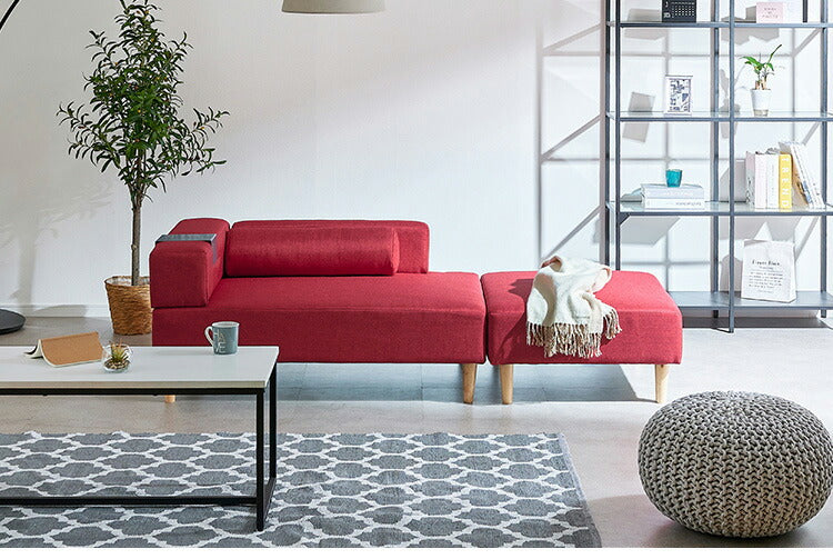 ソファ ソファー ローソファ カウチソファー テーブル付き ソファーベッド レイアウト自在 2Pソファ 二人掛け 三人掛け 幅120 sofa ファブリック おしゃれ 北欧(代引不可)