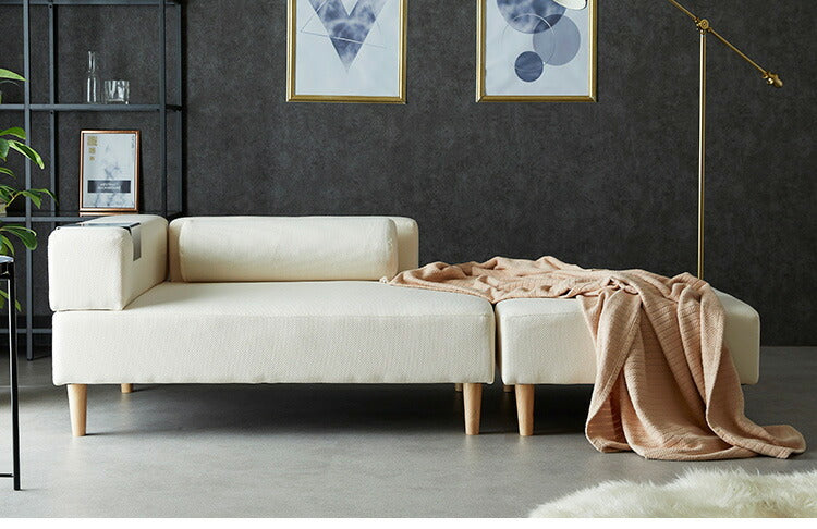 ソファ ソファー ローソファ カウチソファー テーブル付き ソファーベッド レイアウト自在 2Pソファ 二人掛け 三人掛け 幅120 sofa ファブリック おしゃれ 北欧(代引不可)