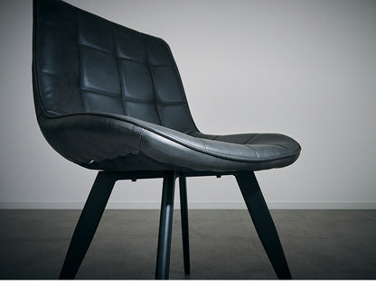 ダイニングチェア 2脚セット 2個組 アイアン 合皮 チェア 椅子 いす デザインチェア おしゃれ モダン 北欧 シンプル 背もたれ ナチュラル インテリア キャメル グレー(代引不可)