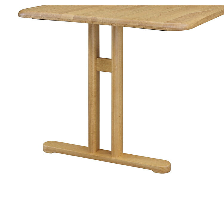 ダイニングテーブル 幅150cm 北欧スタイル コンパクト 無垢集成材 ウォールナット オーク 角丸長方形 T脚 ウレタン塗装 食卓テーブル 天然木 ナチュラル シンプル モダン 北欧 おしゃれ(代引不可)