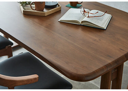 ダイニングテーブルセット 4人用 5点セット 北欧スタイル コンパクト 無垢集成材 ウォールナット オーク 角丸長方形 ナチュラル シンプル モダン 北欧 おしゃれ(代引不可)